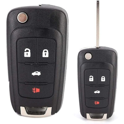 Long Lasting Premium Button Car Key Fob Case Cover For Chevrolet Camaro 2010-2013, Replacement Part, Black Color