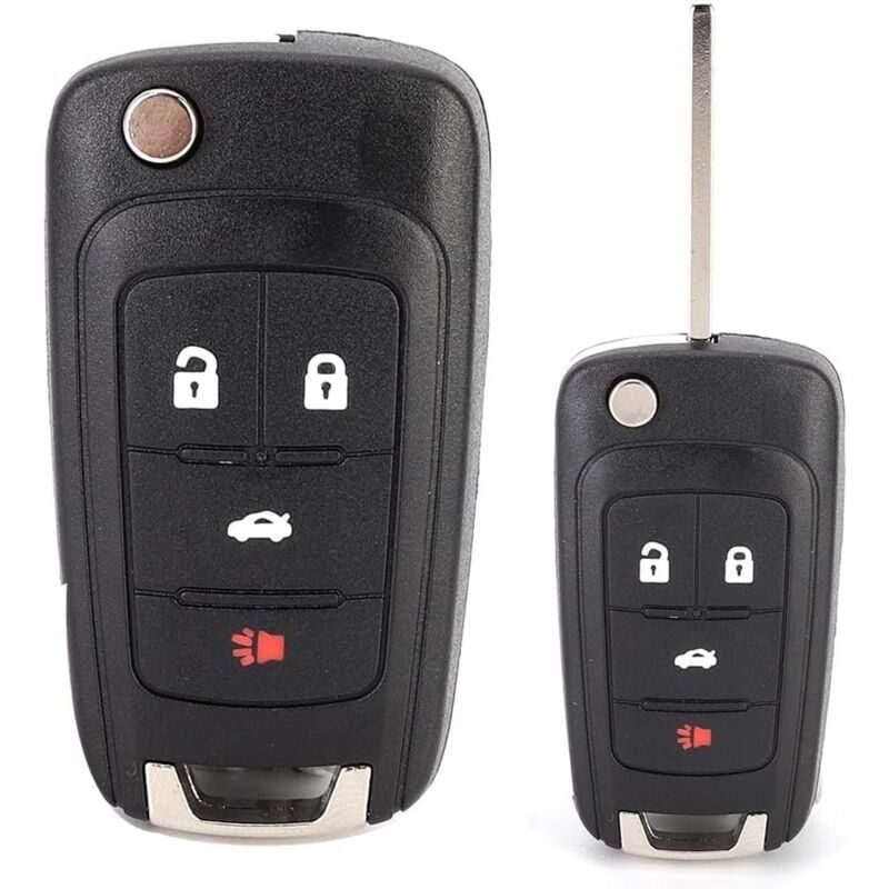 Long Lasting Premium Button Car Key Fob Case Cover For Chevrolet Camaro 2010-2013, Replacement Part, Black Color