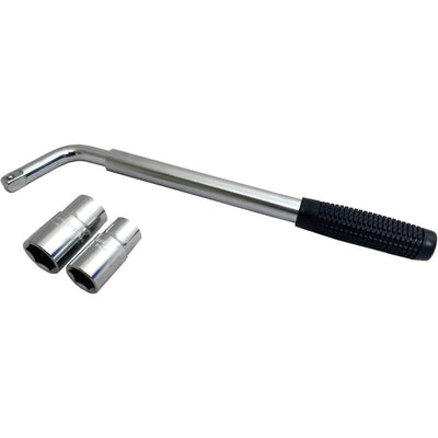 Car Wheel Socket Wrench - Extendable Handle - Socket Sizes: 17mm, 19mm, 21mm, 23mm - Fits All Standard Vehicles