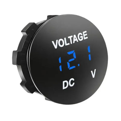 LED Digital Display Voltmeter Car Motorcycle Voltage Volt Meter for DC 12V-24V Vehicle Equipment Blue, PC material, Blue/Red Color Options