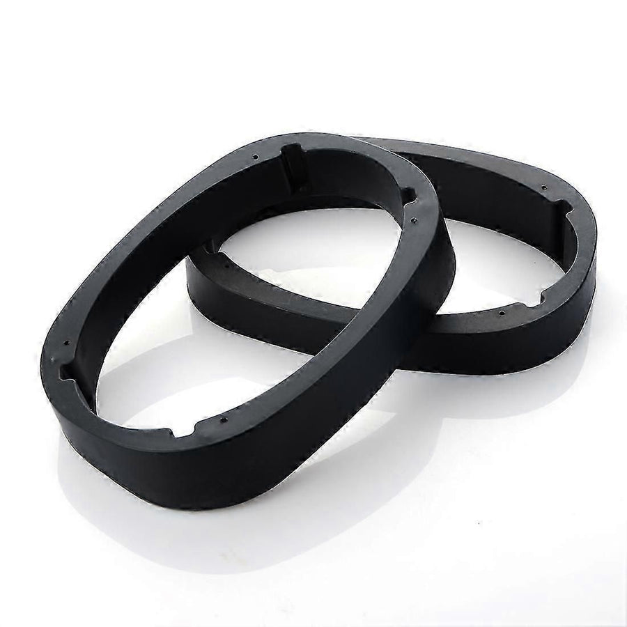 2 pcs Universal 6x9 Car Speaker Spacers Adapter Bracket Mounting Plate Ring Holder, Plastic material, wireless audio upgrade, Black Color