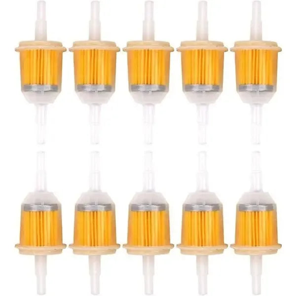 10 pieces universal fuel filters 6-8mm quick fuel filters, Plastic + Metal material, automotive replacement use
