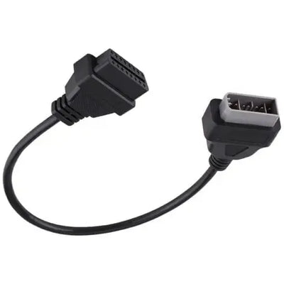 Diagnostic Cable, 14 Pin to 16 Pin OBD2 Adapter Connector Diagnostic Cable for Nissan, Plastic + Metal material, Black Color