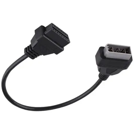 Diagnostic Cable, 14 Pin to 16 Pin OBD2 Adapter Connector Diagnostic Cable for Nissan, Plastic + Metal material, Black Color