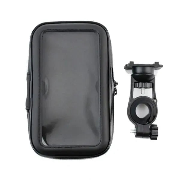 Universal Waterproof Mobile Phone Holder Bicycle Bike Bag Mobile 5 inch, dashboard mounting, stable phone or GPS support, Black Color