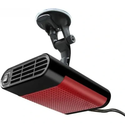 Car defroster windshield demister 12V car heater 360 degree rotatable 150W portable car fan with suction cup mount, Plastic material, Black Color