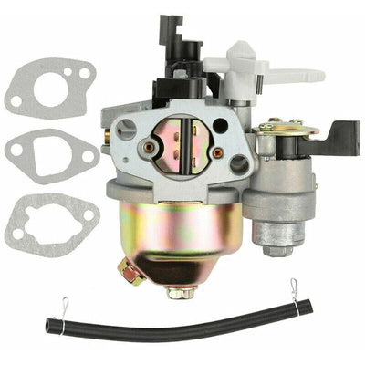 Carburetor with Fuel Hose Gasket, Compatible with Honda GX160 GX168F GX200 5.5HP 6.5HP, Plastic + Metal material, Silver Color