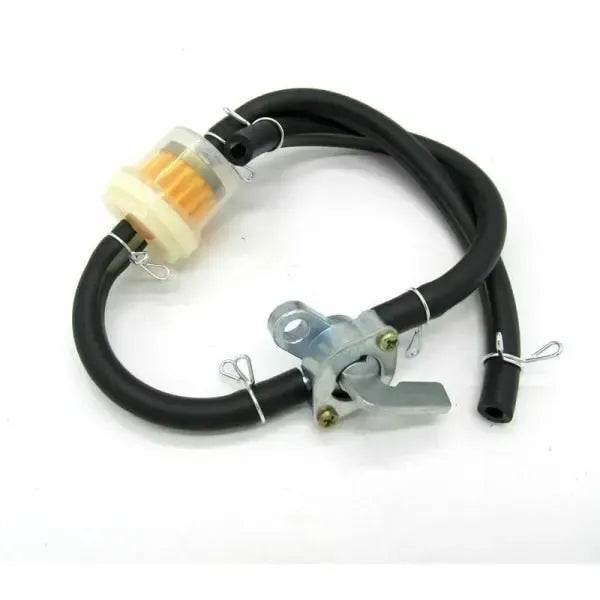 Universal fuel tap, petrol shut-off, fuel tap, petrol tap for G, Copper + Aluminum material, automotive replacement use, Black Color