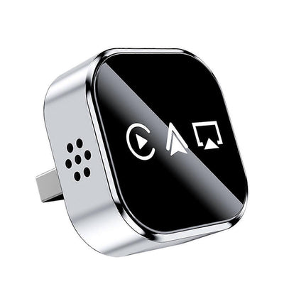 3-in-1 Wireless CarPlay Adapter AirPlay CarPlay Android Auto USB Dongle Plug and Play Wired CarPlay for, Metal material, Black/Silver Color Options