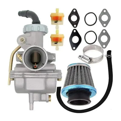 Pz20 Carburetor for 50cc 70cc 90cc 110cc 125cc 4-stroke Engine, Metal material, engine fuel mixing replacement, Silver Color