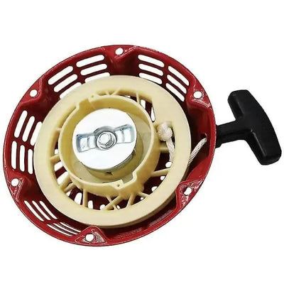 Pull Starter Start compatible with Gx120 Gx140 Gx160 Gx200 5.5hp 6.5hp Alternator, Plastic + Metal material, pull start replacement, Red Color