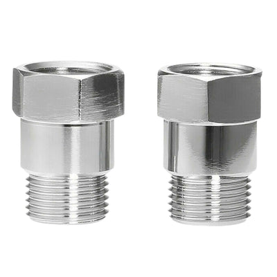 2 pcs O2 Sensor Spacer Thread Universal M18 X 1.5 Car Engine Light Oxygen Sensor Extension Adapter for Vehicle, Metal material