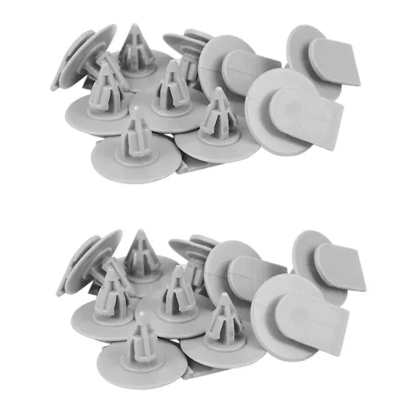 20x Fender Flare Moulding Panel Trim Clips For Mini Cooper Gray, Plastic material, direct exterior replacement, Grey Color
