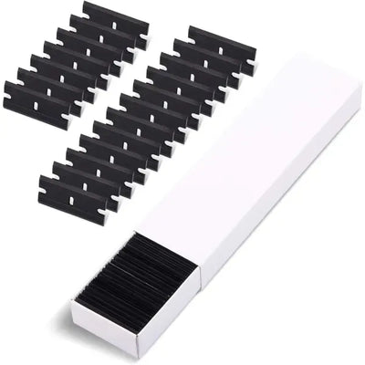 Car Sticker Remover 100 pcs Plastic Razor Blades Edges for 1.5 inch, car washing and detailing, polishing or foam cleaning