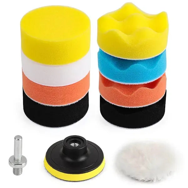 11-piece 80 mm polishing pad polishing sponge drill polishing set with M1, car washing and detailing, polishing or foam cleaning