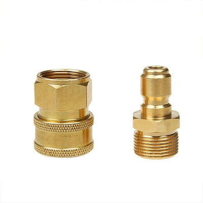 M22 Quick Connect Brass Fittings for High Pressure Washer, Brass + Steel material, car washing and detailing, polishing or foam cleaning