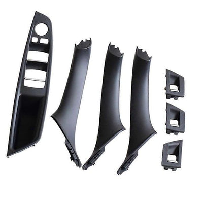 For 5 Series F10 F11 520D 525D 530D 535I LHD Door Handle (Black), ABS material, direct exterior replacement, vehicle trim repair, Black Color