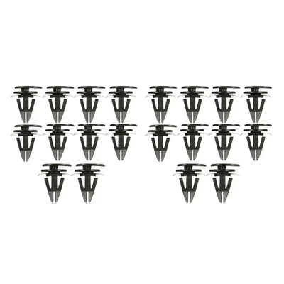 20 pcs Sill Trim Side Skirts Bumper Fastener Clip for Mini Cooper, Plastic material, direct exterior replacement, Black Color