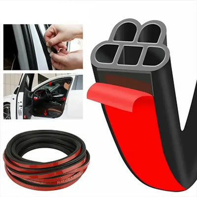 Car door edge protector 5M edge strip rubber seal door edge protector fits most cars, automotive replacement use, Black Color