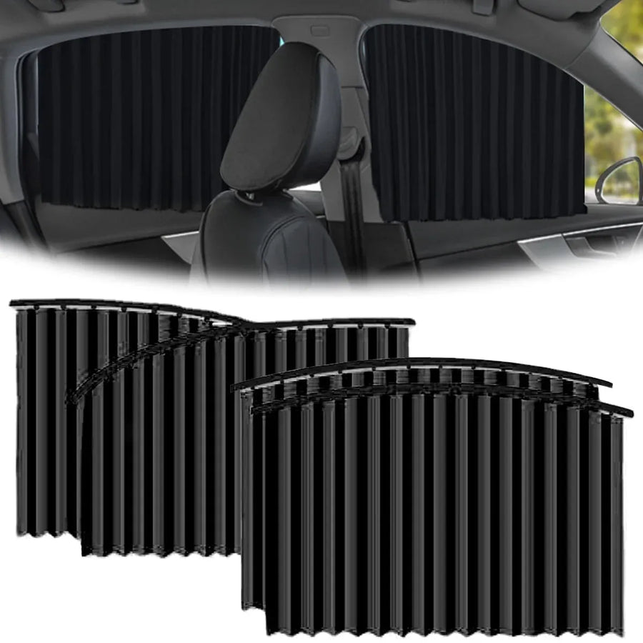 Car Window Sun Shade Magnetic Slidable Privacy Curtain Sun Protection Shield for Automotive Interior Black, for Car Truck Motorcycle and Vehicle Use