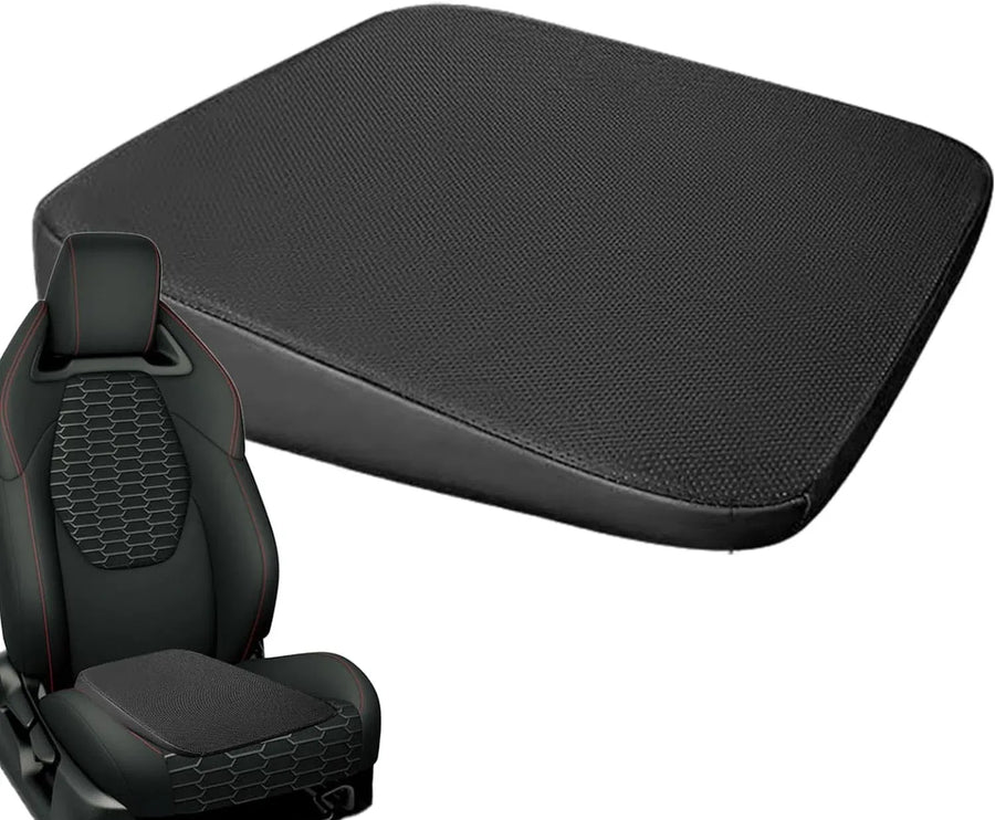 Wedge Car Seat Cushion Pad Ergonomic Sloping Booster for Short Drivers Wheelchairs and Office Chairs 6cm Black