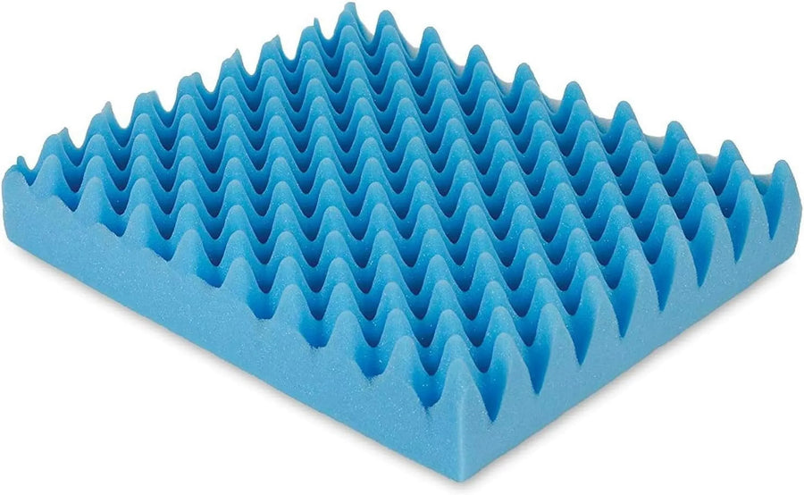 Egg Crate Foam Seat Cushion for Back Pain and Sciatica Relief, Chair Car Seat Office Wheelchair Pad, 19x19x3 Inch Blue