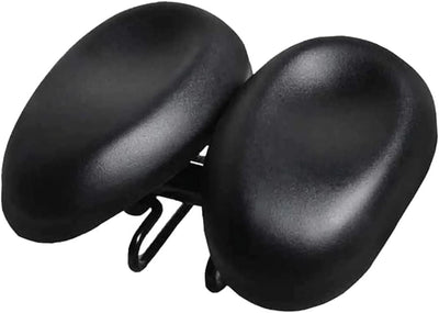 Noseless Bicycle Saddle Cushion Ergonomic Soft Double Pad Wide Cycling Seat for Men Women Black, for Bicycle Cycling and Outdoor Riding Use