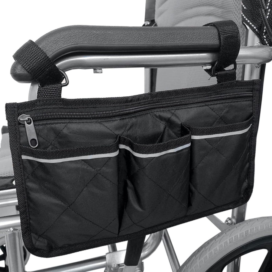 Universal Waterproof Wheelchair Armrest Storage Bag, Side Organiser for Wheelchair Child Chair and Power Chair