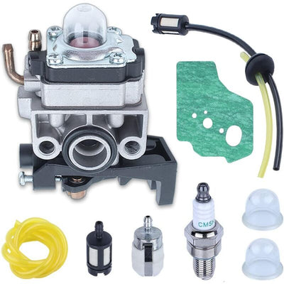 9 in 1 Carburetor Kit for Honda GX25 GX35 FG110 HHT25 HHT35 Engine, with Gasket Filter Fuel Line Spark Plug Bulb