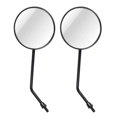 2 Pack Universal Motorcycle Rearview Side Mirrors, Stable Wide View Replacement Mirrors for Motorbike Scooter, Black