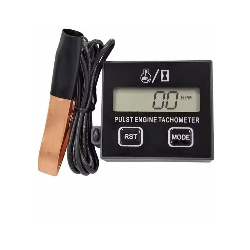 Inductive Digital Tachometer for 2-Stroke Engines, Chainsaw Lawnmower Motorcycle RPM Meter with Replaceable Battery