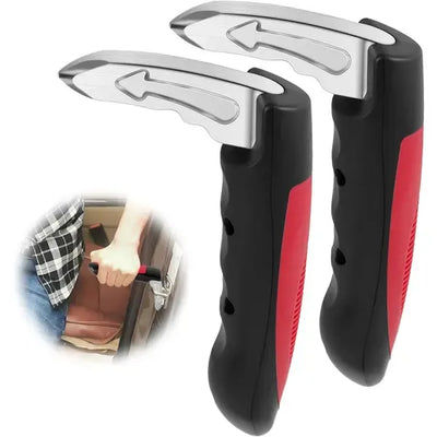 Car Assist Handle for Elderly, Vehicle Support Handle with Emergency Hammer Window Breaker for Entry and Exit, Red