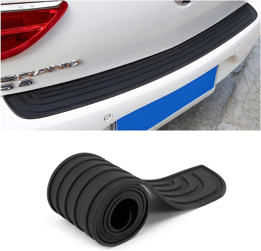 Rear Bumper Protector Rubber Boot Guard, Scratch Resistant Exterior Car Accessory for Most Vehicles, Black, 90 cm x 7 cm