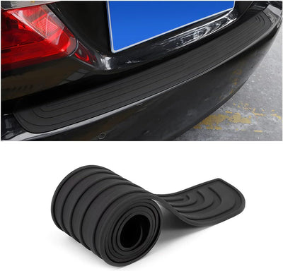 Rear Bumper Protector Rubber Boot Guard, Scratch Resistant Exterior Car Accessory for Most Vehicles, Black, 104 cm x 9 cm