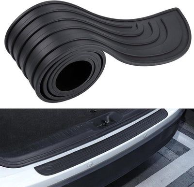 Trunk Protection, Self-adhesive bumper strip, Rear Bumper Protection Trim, Trunk Protection Strip, Rear Bumper Protector, 104 x 9 cm, Black