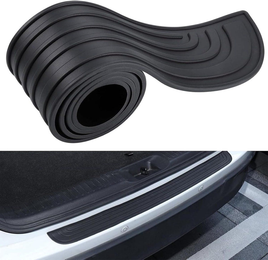 Trunk Protection, Self-adhesive bumper strip, Rear Bumper Protection Trim, Trunk Protection Strip, Rear Bumper Protector, 104 x 9 cm, Black