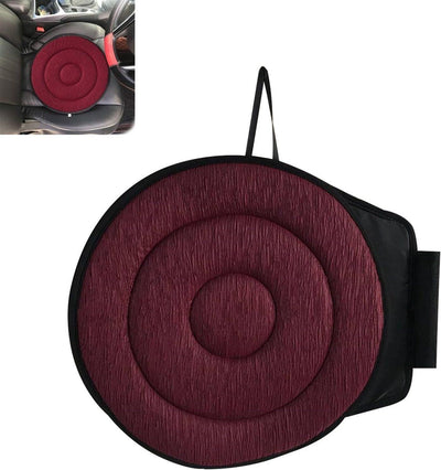 Swivel Cushion, Wheelchair Cushion, 360-degree rotatable seat cushion, car seat cushion, for seniors, 40 x 40 cm, Dark Red
