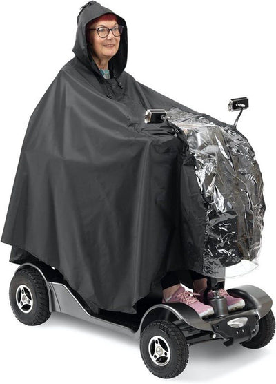 2 Sets, Luxury Poncho for Mobility Scooter, Lightweight Rain Poncho with Window, Universal Fit, Ideal for Protection against Rain, 163 x 141 cm