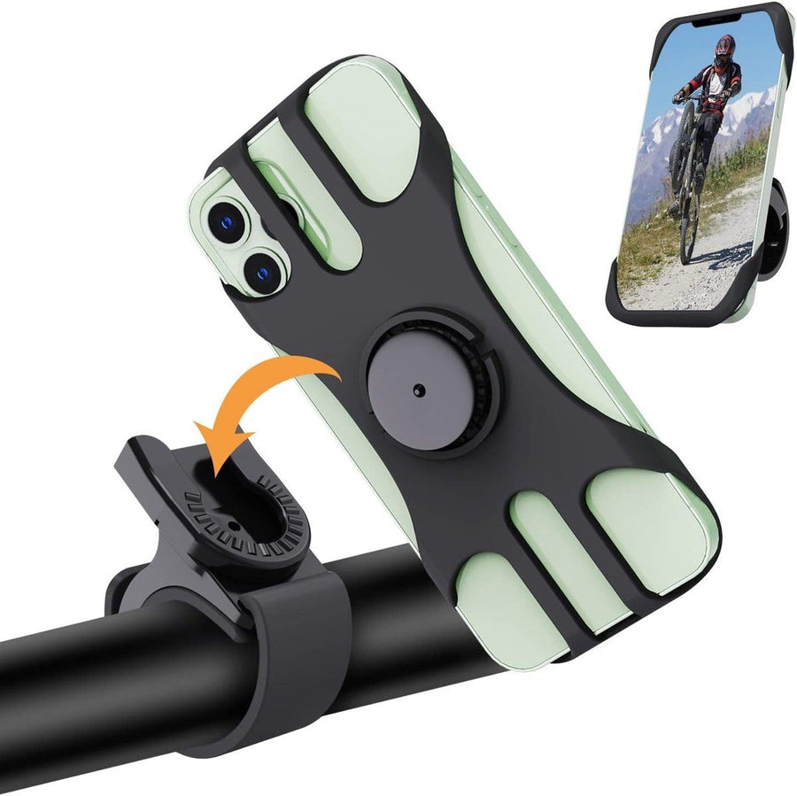 Bicycle Mount, Bicycle Phone Holder, Motorcycle Phone Holder, 360 Degree Rotating Motorcycle Phone Holder, 4.5-7 inches
