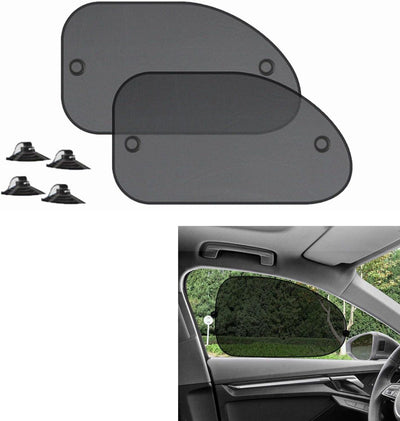 2 Pieces, Car Sunshade, Baby Car Sunshade, Car Sun Protection, Heat-insulating curtain for side windows, UV protection, 65 x 38 cm, Black