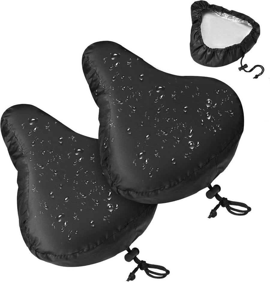 2 Pieces, Saddle Cover, Waterproof Saddle Cover, Bicycle Saddle, Rain Cover, for Bicycle, Scooter and Motorcycle Riding, Black