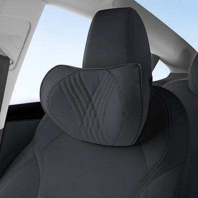 Headrest and neck support pillow, soft memory foam headrest pillow, car cushion for neck support, breathable car headrest, soft neck support, Black