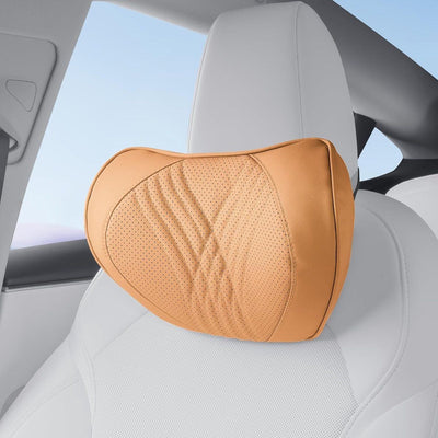 Headrest and neck support cushion, soft memory foam headrest cushion, neck support cushion for the car, breathable headrest for the car, Brown