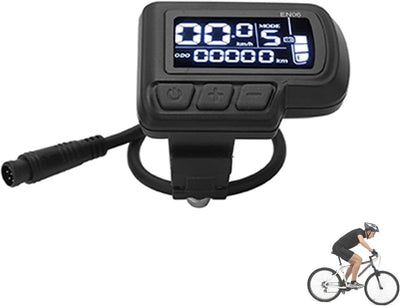 LCD instrument panel for bicycles, waterproof 6-pin connector, for Bicycle, Scooter and Motorcycle Riding, 24V, 36V, 48V, 60V, 22.2 mm