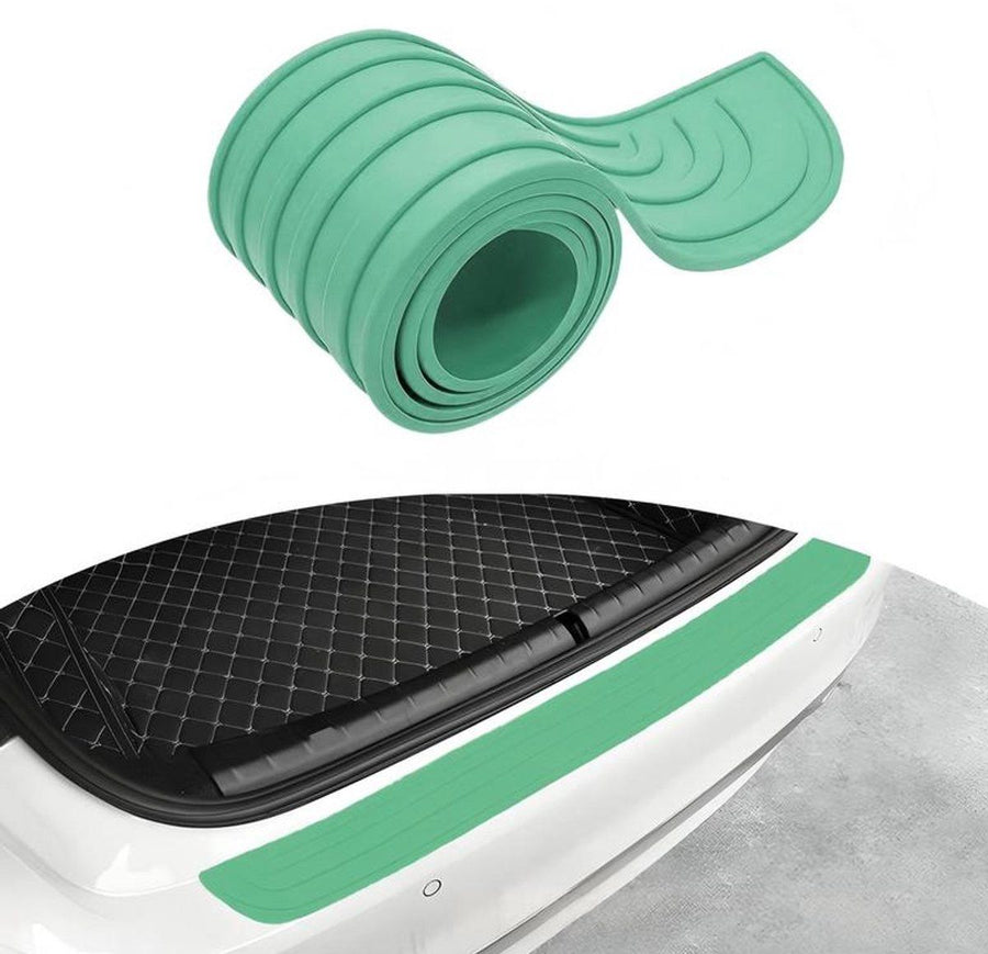 Car Bumper Protection Strip, Trunk Loading Edge Protector, Anti-Collision Rubber Guard for Rear Bumper and Boot Sill, 104 x 9 cm, Green