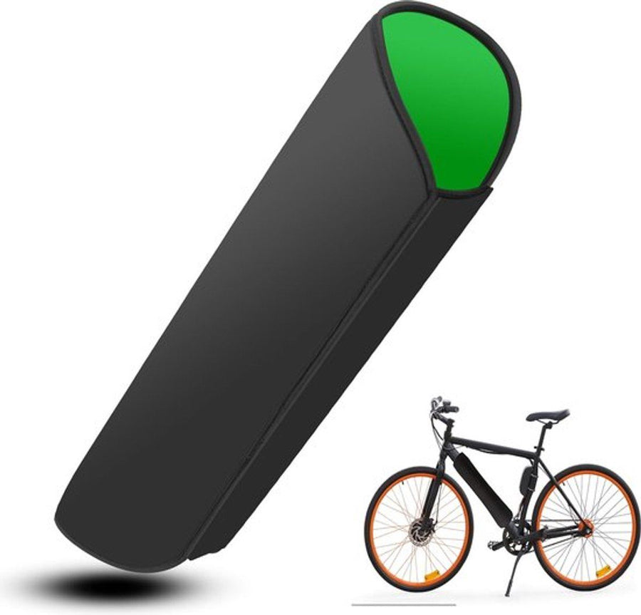 1 Piece, E-Bike Battery Protective Cover, Reflective Neoprene Battery Sleeve for Electric Bicycle Batteries, 4.5 mm Thick, 54 x 38 cm, Black