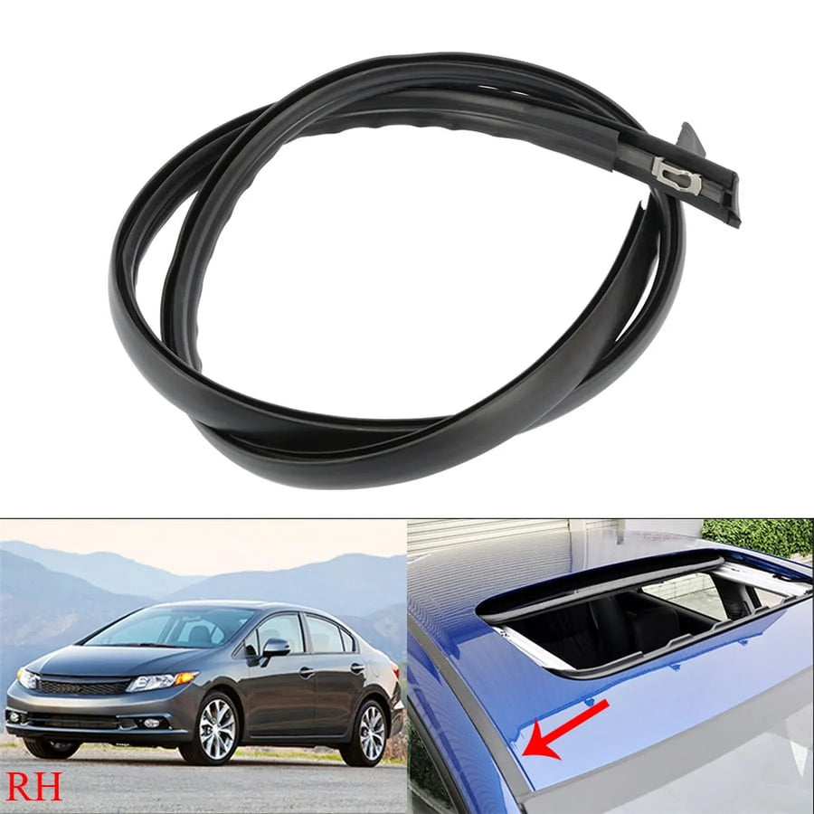 Roof Moulding Trim Weatherstrip Rubber 74306TR0A01 for 2012-2015 Honda Civic, Replacement Roof Drip Rail Seal Strip