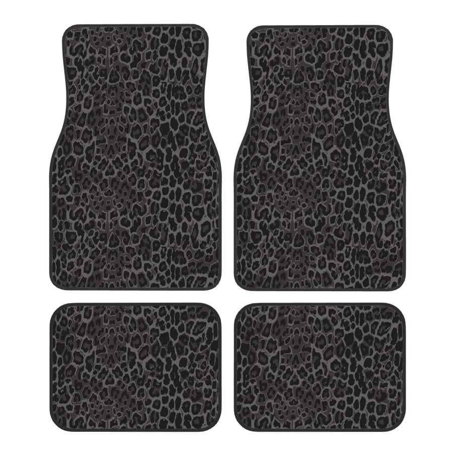 4 Piece, Car Floor Mats Set Carpet Protection, Universal Fit for Car SUV Truck, Vehicle Front and Rear, Leopard Print