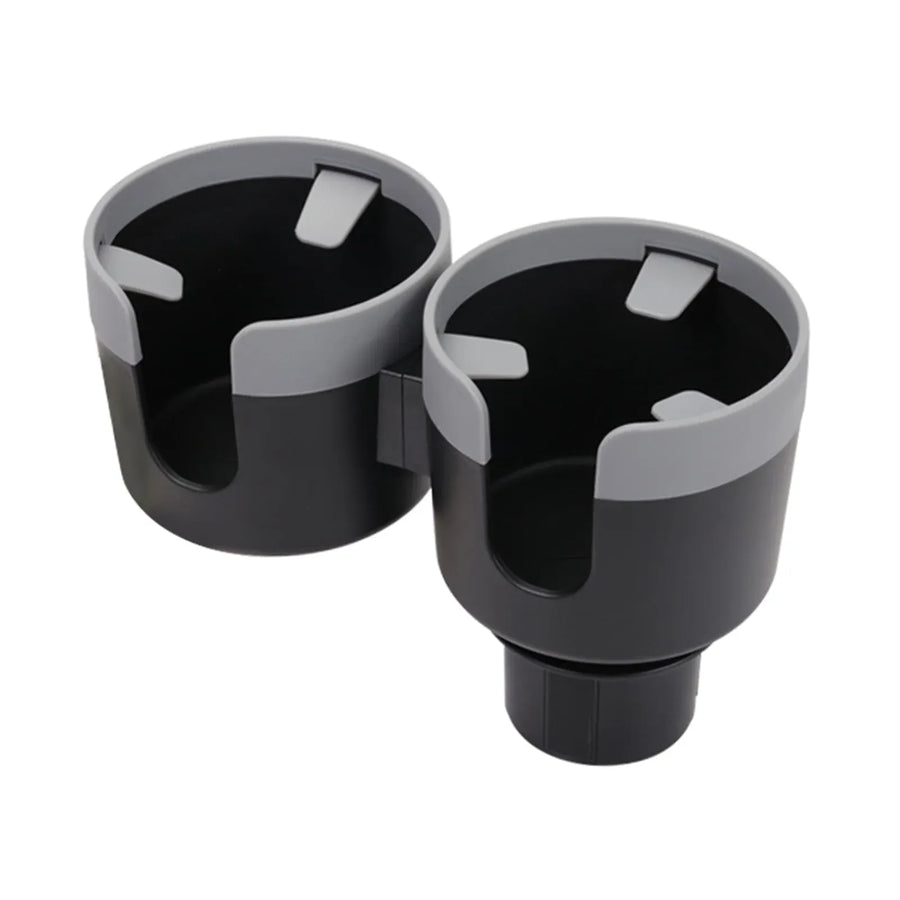2-in-1 Car Cup Holder Expander with Adjustable Base, Universal Drink Holder Adapter for Bottles and Cups in Cars and SUVs