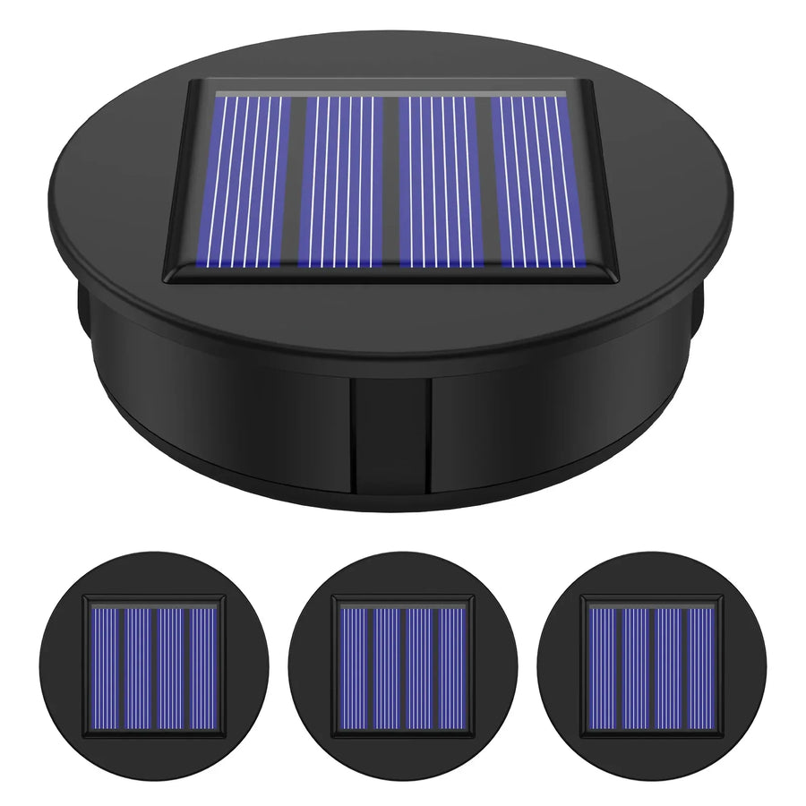 Solar Light Replacement Top Parts 4 Pack, 3.15 Inch LED Warm White Waterproof Kit for Hanging Lanterns, Waterproof Design